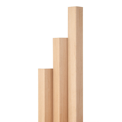PROSAUNAS Alder Sauna Wood, 2x2 (28mm x 28mm) Outside Corner Trim, Angle Moulding, VA Profile