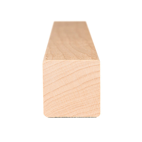 PROSAUNAS Alder Sauna Wood, 2x2 (28mm x 28mm), Smooth 4 Sides, Eased Edges, Trim Moulding, SHP Profile