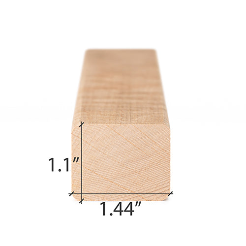 PROSAUNAS Alder Sauna Wood, 2x2 (28mm x 36mm), Smooth 4 Sides, Eased Edges, Trim Moulding, SHP Profile