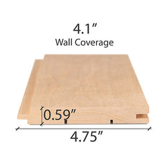 PROSAUNAS Alder Sauna Wood, 1x5 (15mm x 120mm), Wall Cladding, STS4 Profile, Nickel-Gap