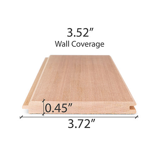 PROSAUNAS Sauna Wood Half-by-Four Tongue & Groove Cedar