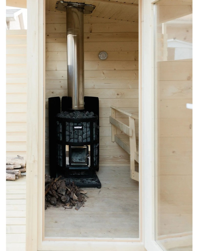 Almost Heaven wood-burning sauna interior — Brand Spotlight 1