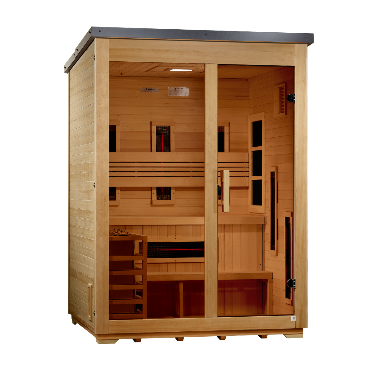 Carinthia 3 Person Hybrid Flat Roof Outdoor Sauna