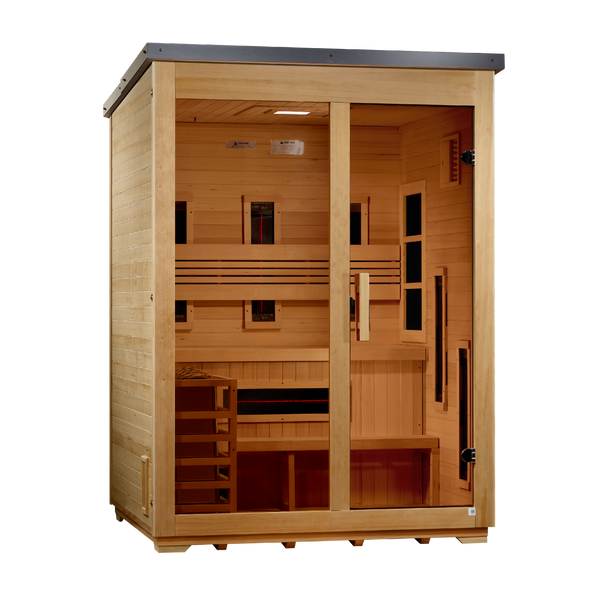 Carinthia 3 Person Hybrid Flat Roof Outdoor Sauna