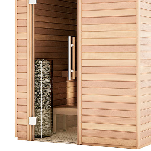 huum cliff mini 3.5kw sauna heater in auroom