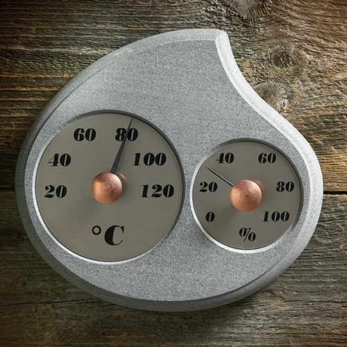 Soapstone Sauna Thermometer and Hygrometer
