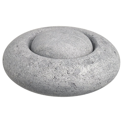 Soapstone Massage Stone Pair with Stone Base