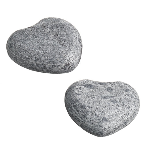 Soapstone Heart Massage Stone Pair