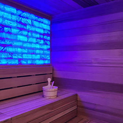PROSAUNAS Large Salt Feature with LED Lights for Saunas