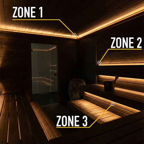 3-Zone Dimmable White LED Light Strip Kit