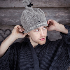 Rento Sauna Hat, Linen Terry, Brown