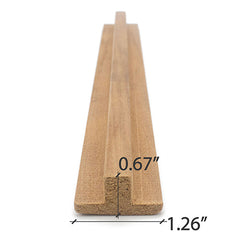 PROSAUNAS Sauna Wood, 1x2 (17mm x 32mm) Thermo-Aspen T-Moulding