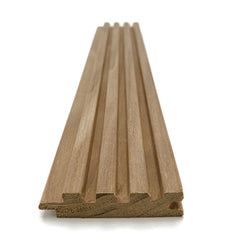 PROSAUNAS Sauna Wood, 1x3 Thermo-Aspen Tongue & Groove, Fluted Slat