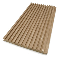 PROSAUNAS Sauna Wood, 1x3 Thermo-Aspen Tongue & Groove, Fluted Slat