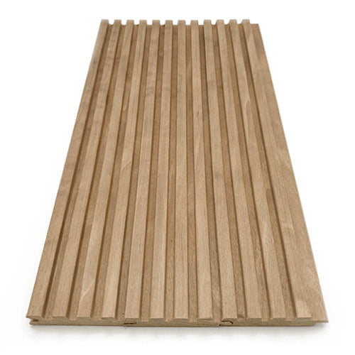 PROSAUNAS Sauna Wood, 1x3 Thermo-Aspen Tongue & Groove, Fluted Slat